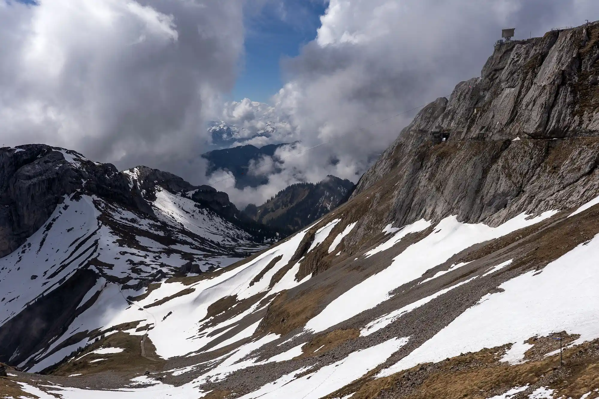 Leftover snow on the pilatus