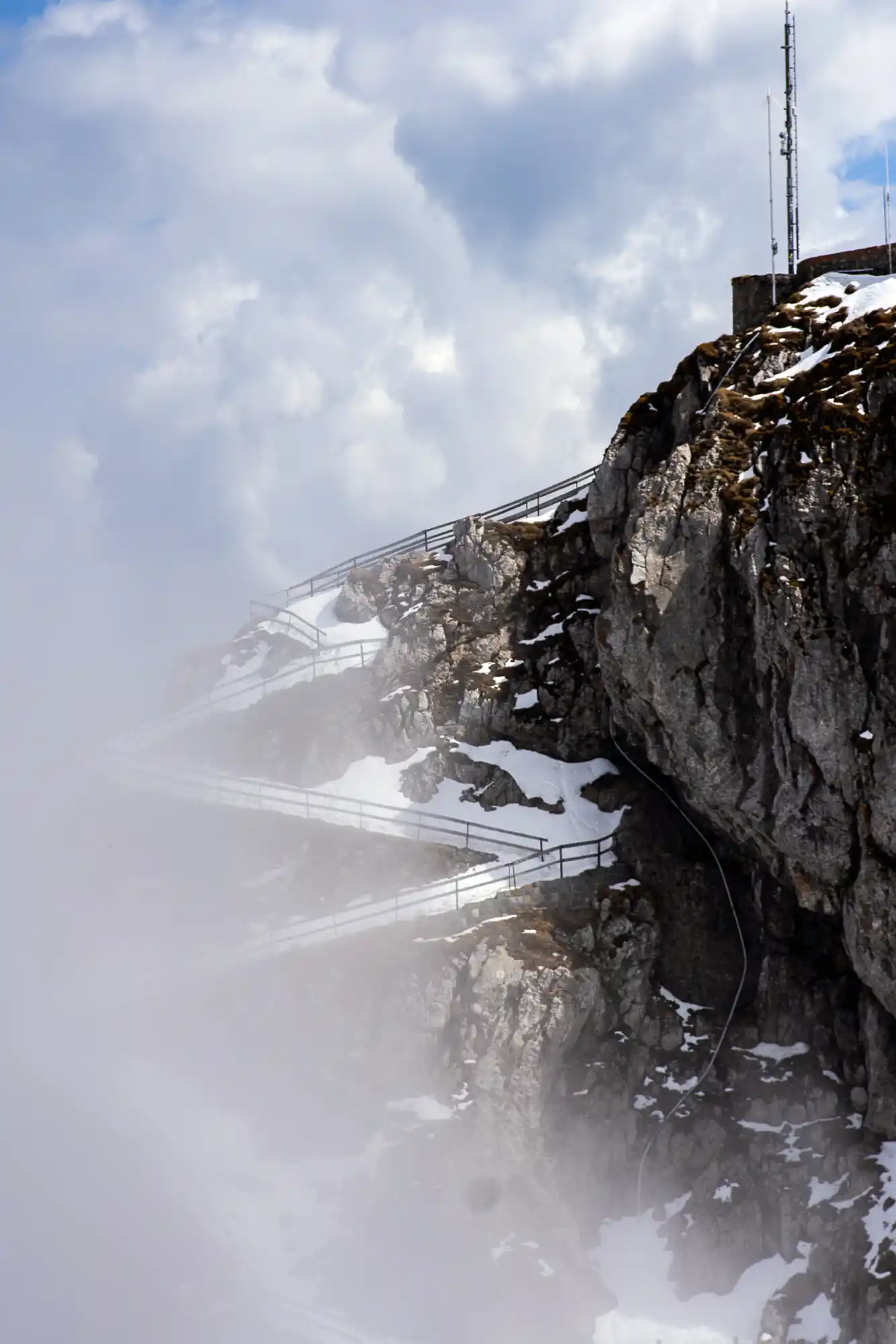 Clouds and mountain