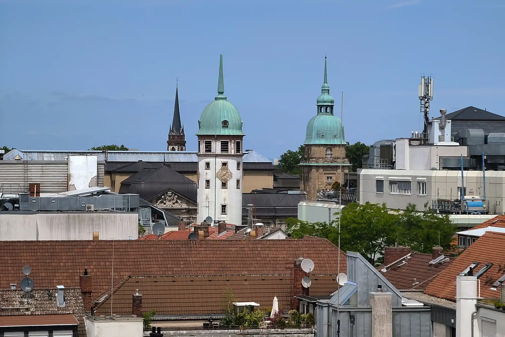 Panoramasicht auf Darmstadt