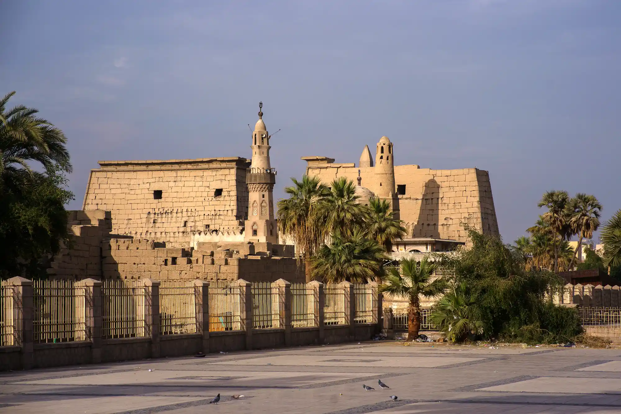 Walking towards the Luxor temple