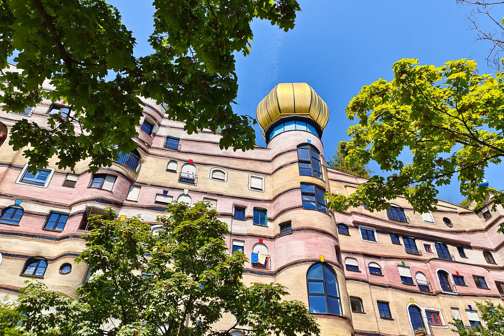Side view of Darmstadt's Waldspirale