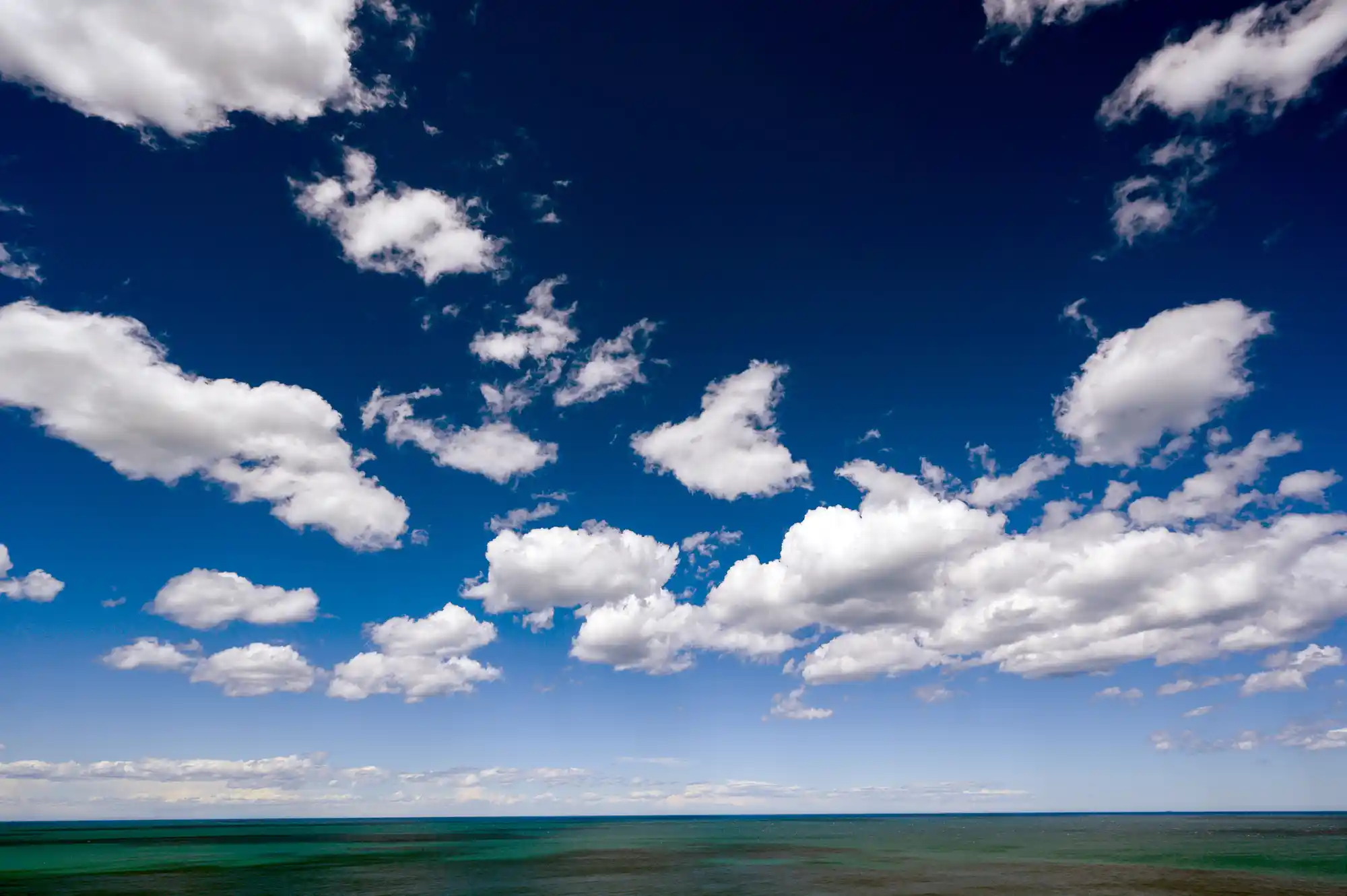 Blue blue sky with white clouds