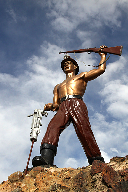 Miner statue in Potosi, Bolivia