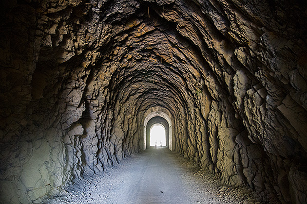 Biking the Hiawatha Trail 7 Tunnel Biking Idaho