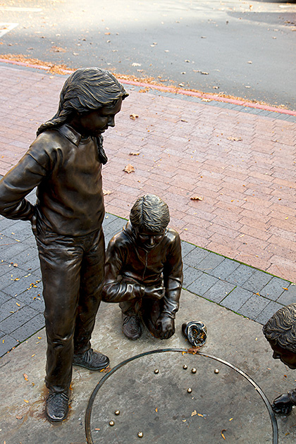 Marble Player Statue