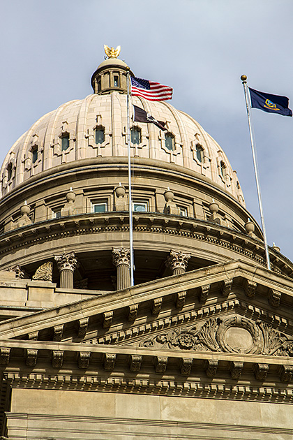 Outside Dome Capitol Buidling Boise