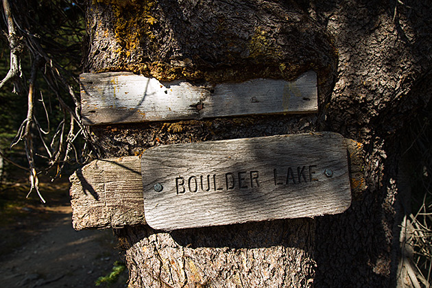 Boulder Lake Sign