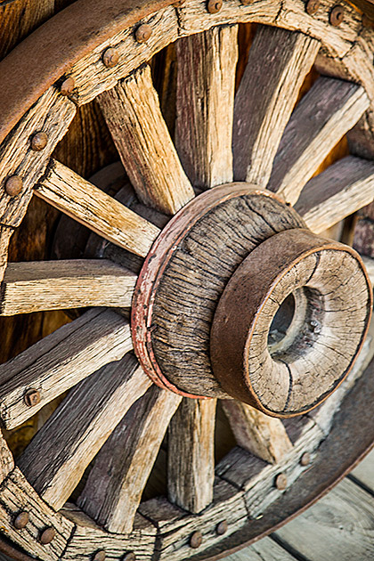 The Gold-Rush Town of Idaho City 22 Barrel Wheel