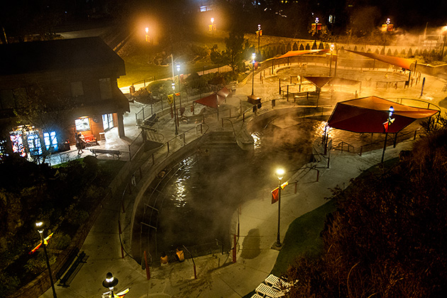 Taking a Break in Lava Hot Springs 11 Lava Hot Spring At Night