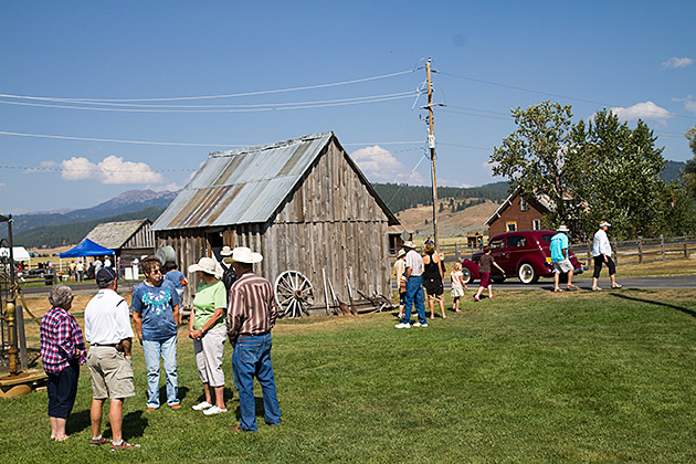 Ice Cream Social in Historic Roseberry and man with cowboy hats