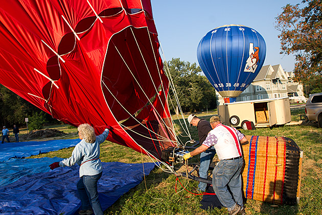 Hot Air Balloon Coming Down