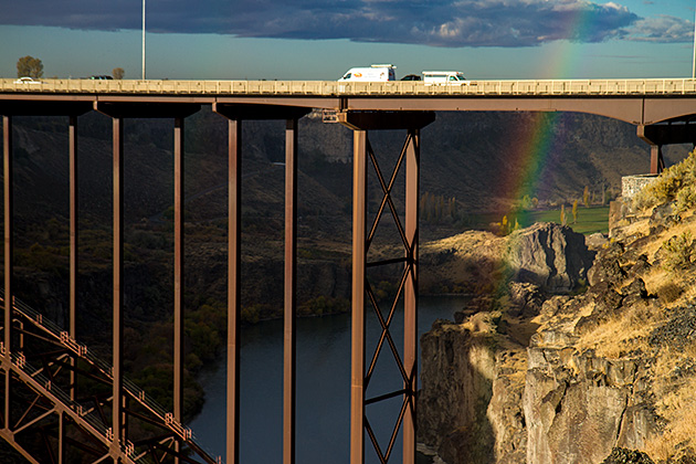 Twin Falls and the Snake River Canyon 7 Rainbow Bridge Idaho