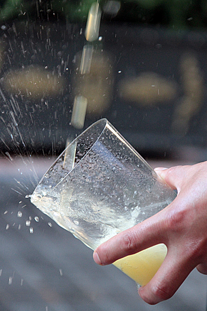 Stock Photo of pouring Sidra in Oviedo Asturias