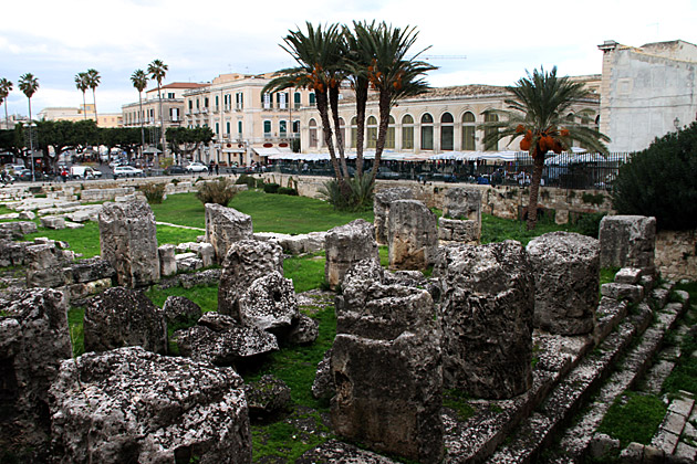 The Temple of Apollo and the Fountain of Arethusa 3 Greek Ruins Sicily