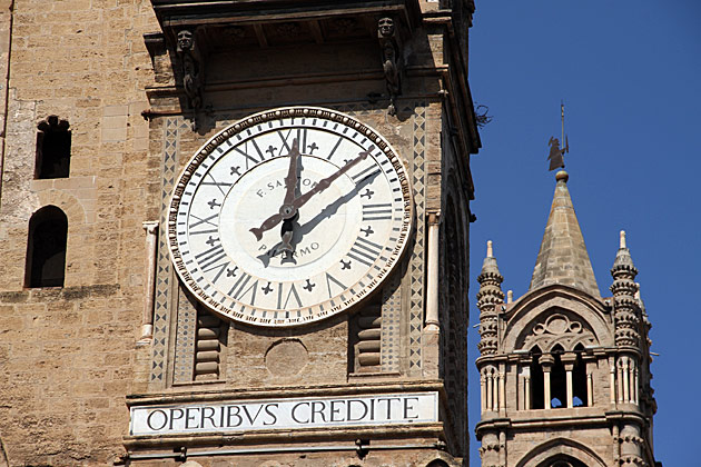 Palermo's Cathedral 8 Clock Tower Italy