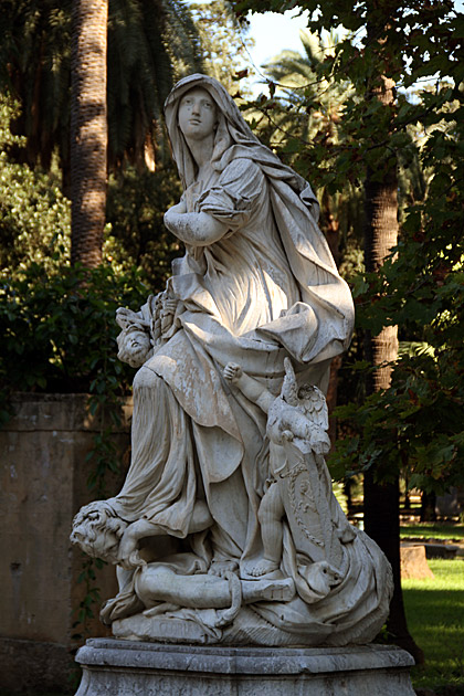 Villa Giulia and the Orto Botánico 26 Statues Palermo Sicily