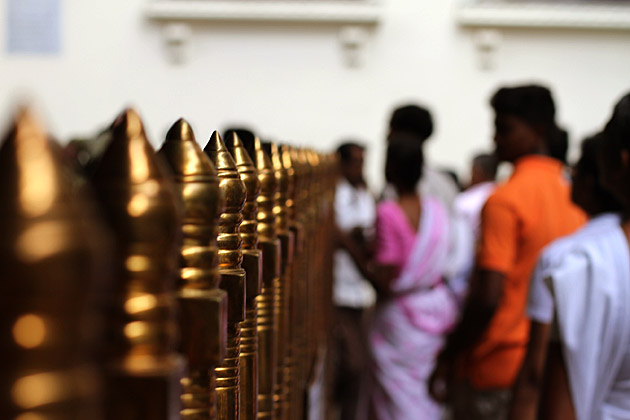 Golden Fence temple of the tooth in Sri Lanka