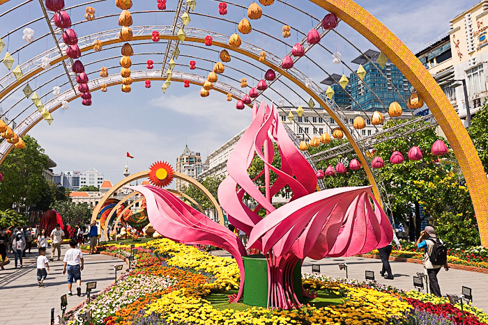 Tet Chinese New Year Flower celebration in Vietnam
