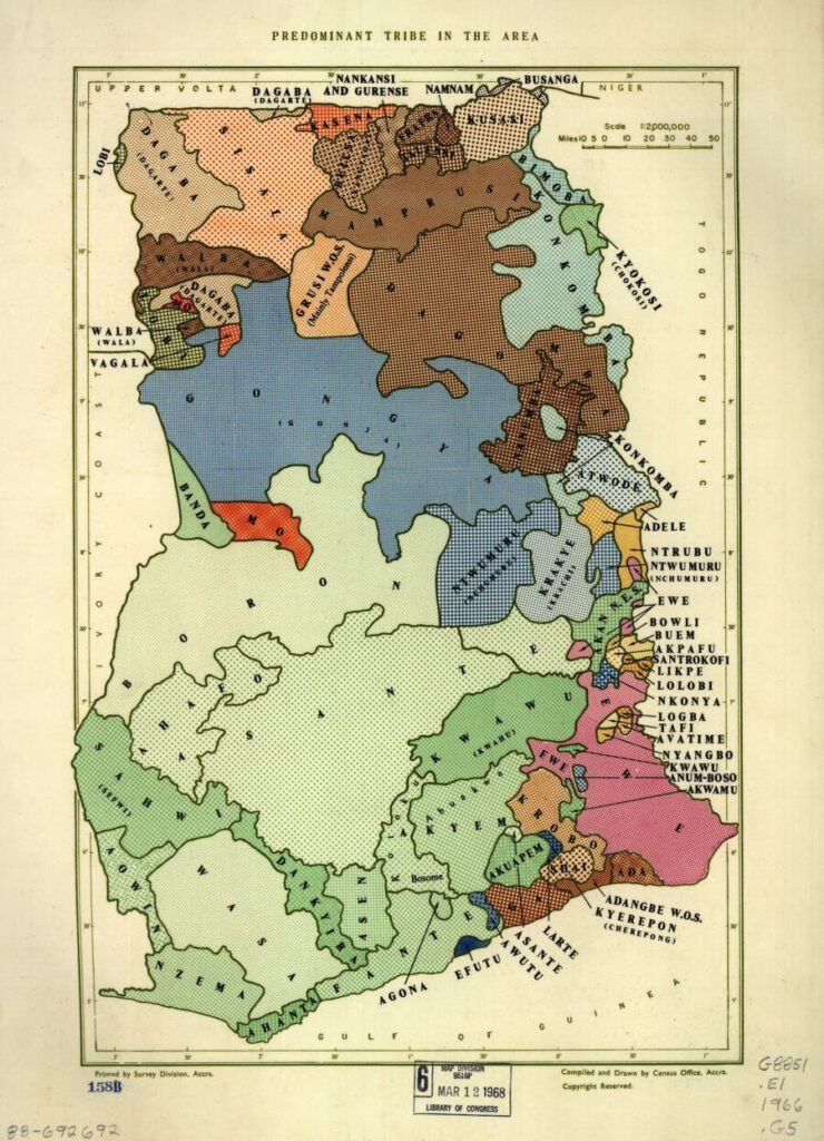 The Ethnicities of Ghana 1 Ethnicities Map of Ghana