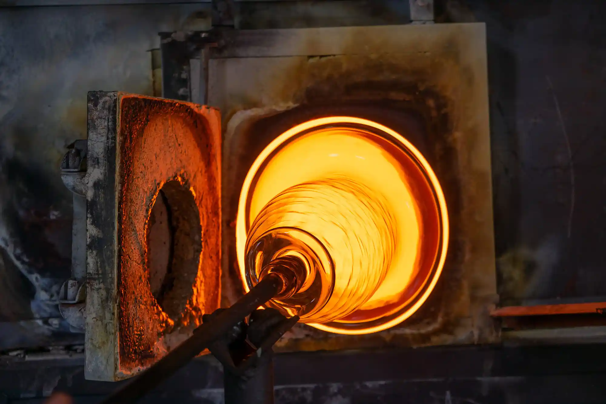 Glass blowing oven in Savannah