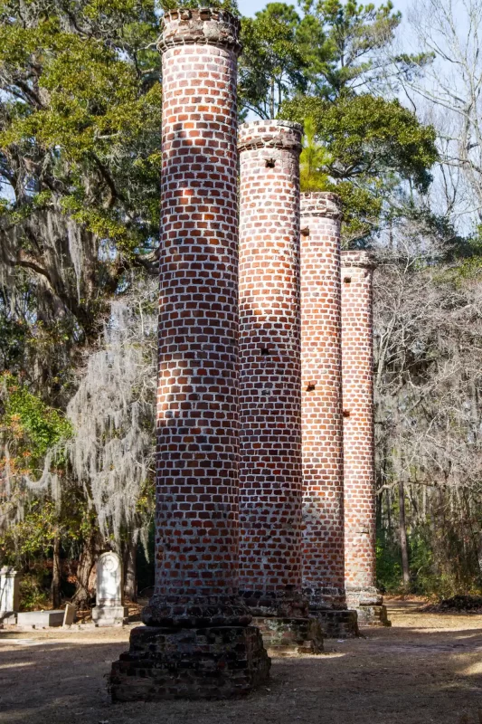 Old Sheldon Church 3 Old Sheldon Church Columns