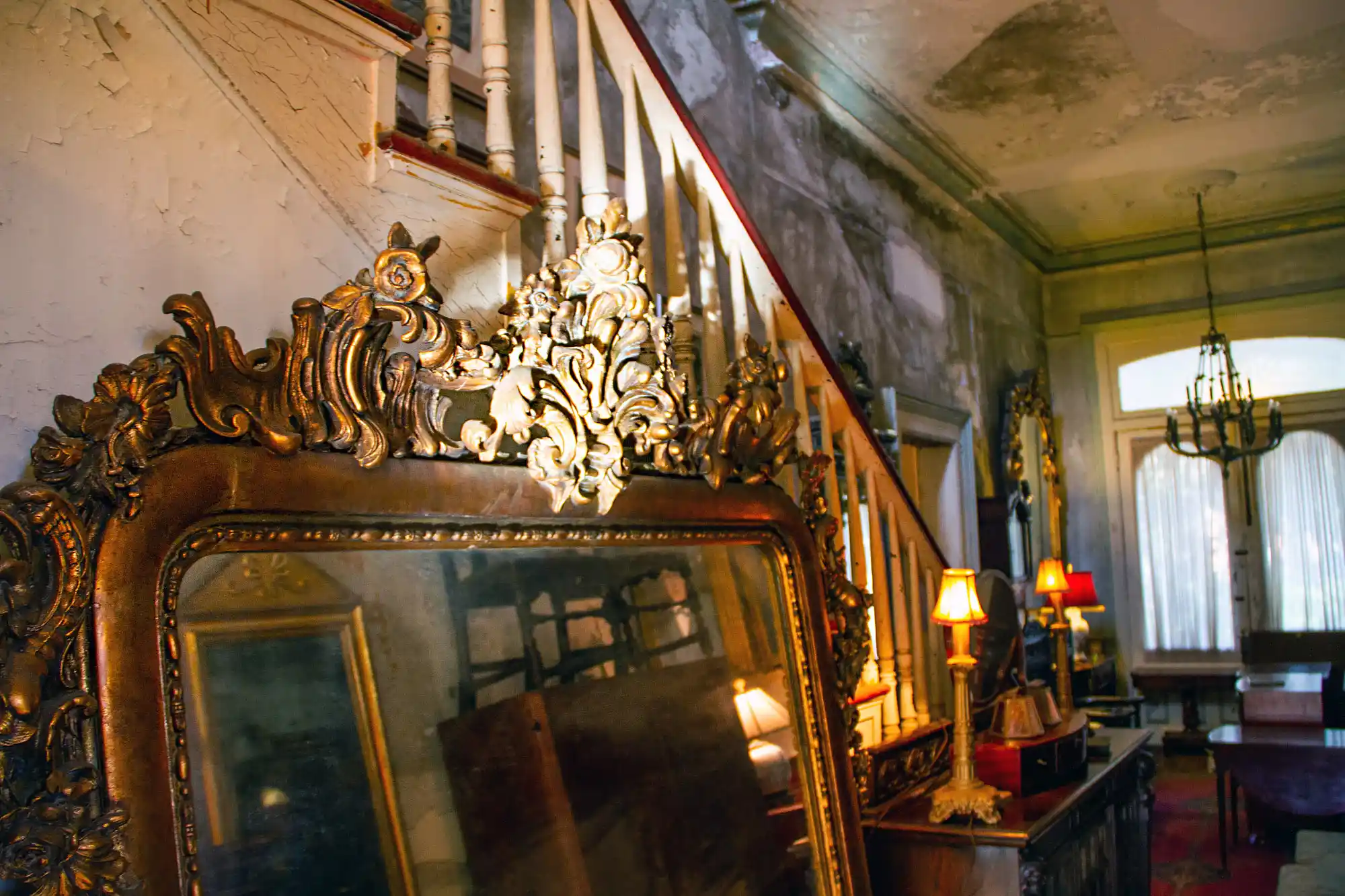 Antique mirror at Alex Raskins in Savannah