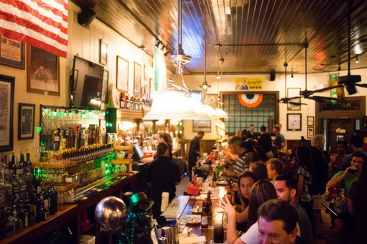 Crystal Beer Parlor bar inside with people