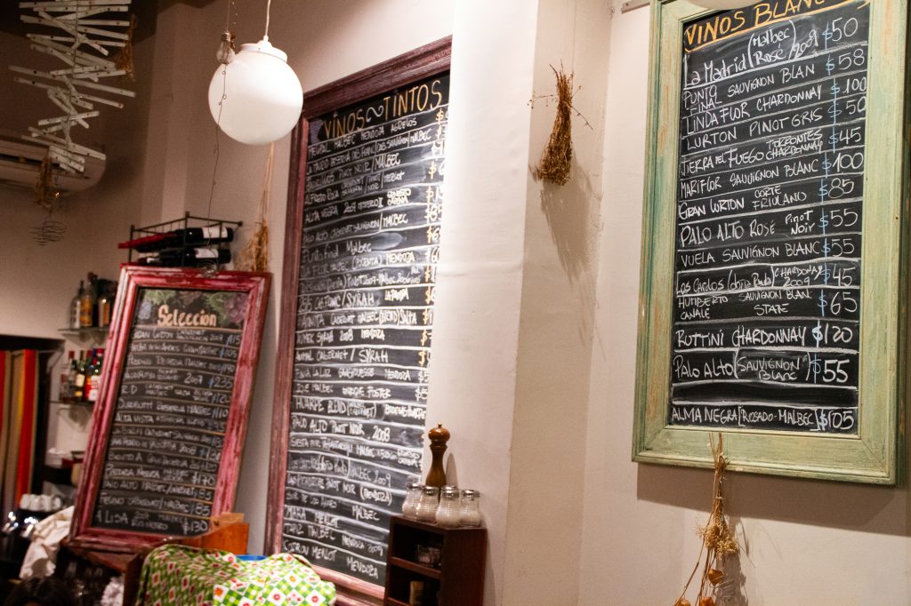 Las Pizarras Menu Boards in Buenos Aires